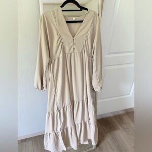 SHEIN Beige Maxi Dress
